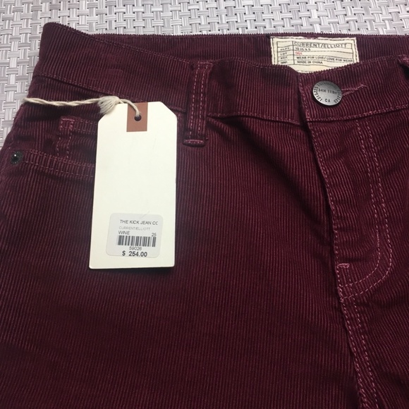 Current Elliott Cropped Flared Corduroy Jeans 25 - Picture 9 of 14